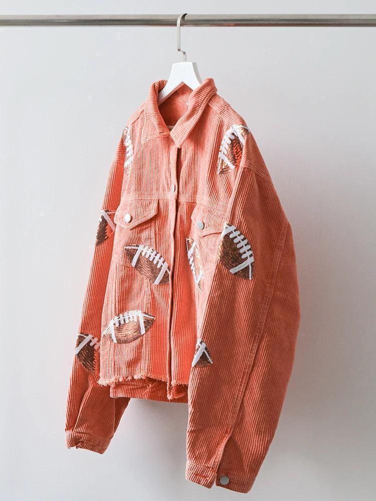 football sequin cropped jacket - basil boutique