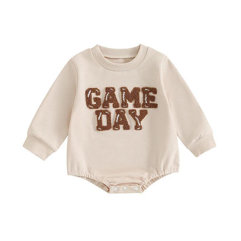game day patch onesie - basil boutique
