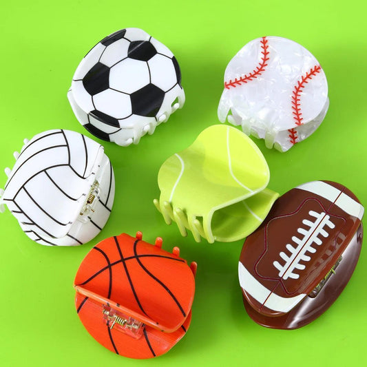 i love sports hair clips - basil boutique