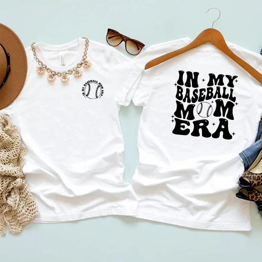 in my baseball mom era t-shirt - basil boutique