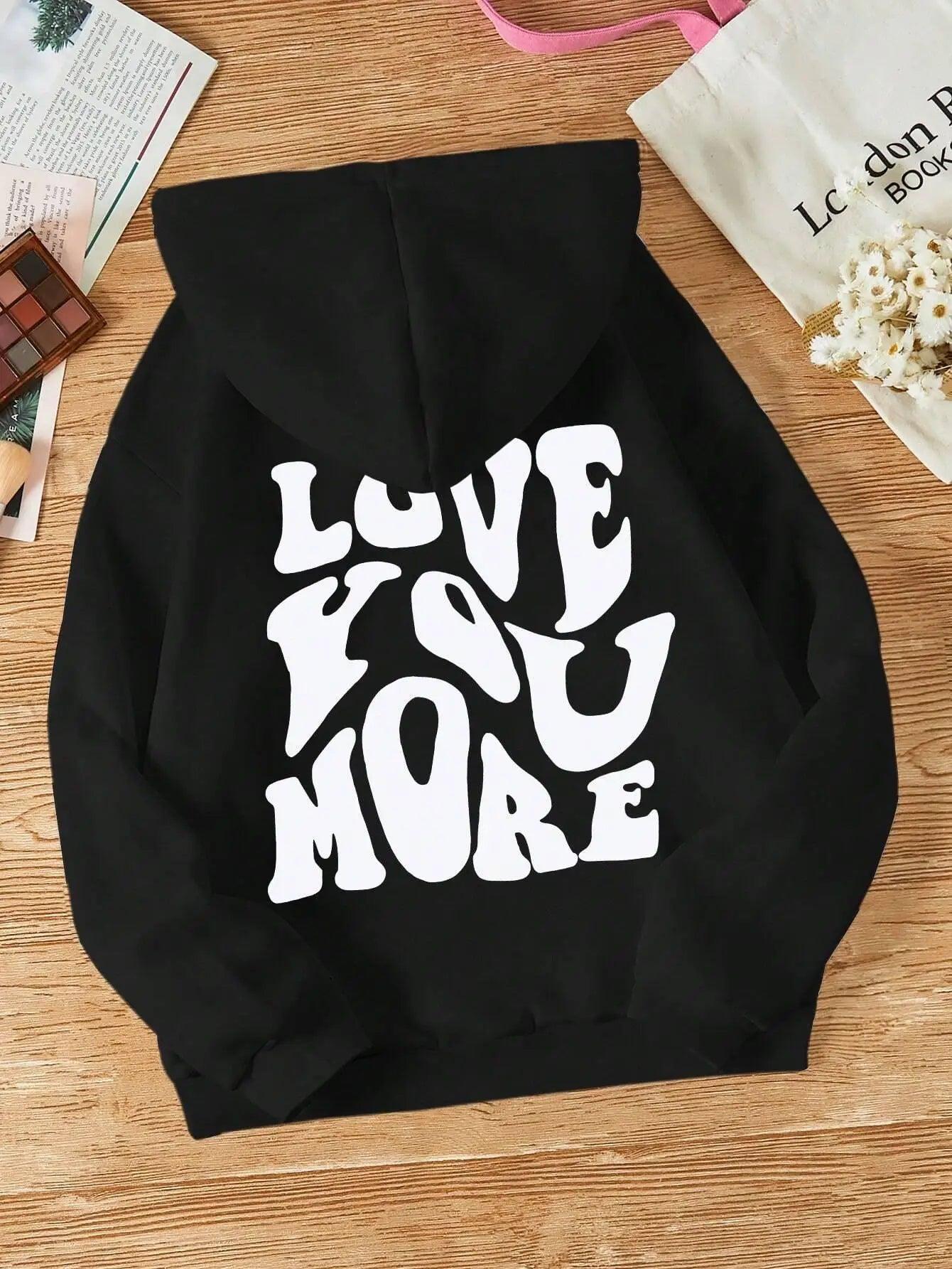 love you more hoodie - basil boutique
