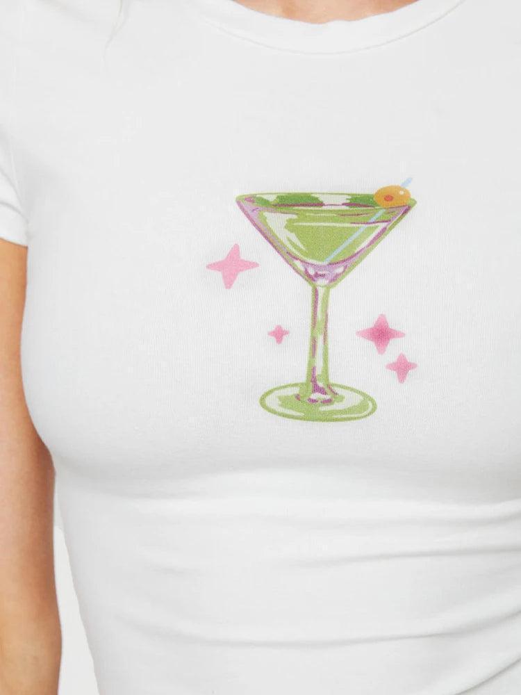 martini t-shirt - basil boutique