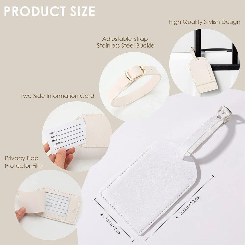 monogram rhinestone luggage tag (black/gold) - basil boutique