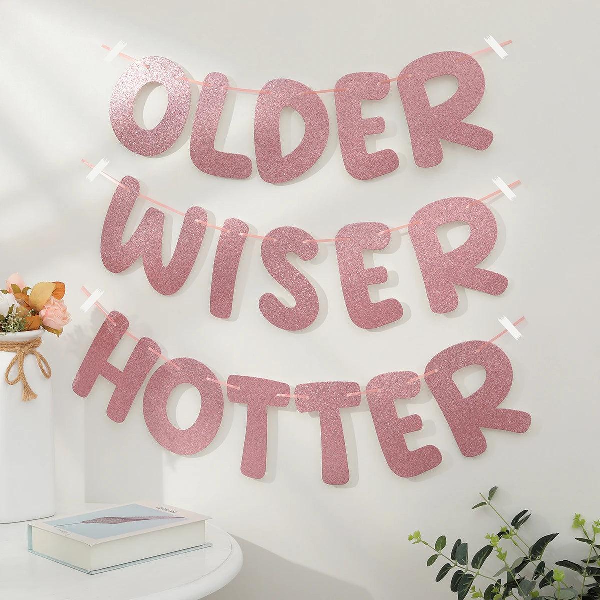 older wiser hotter retro banner - basil boutique
