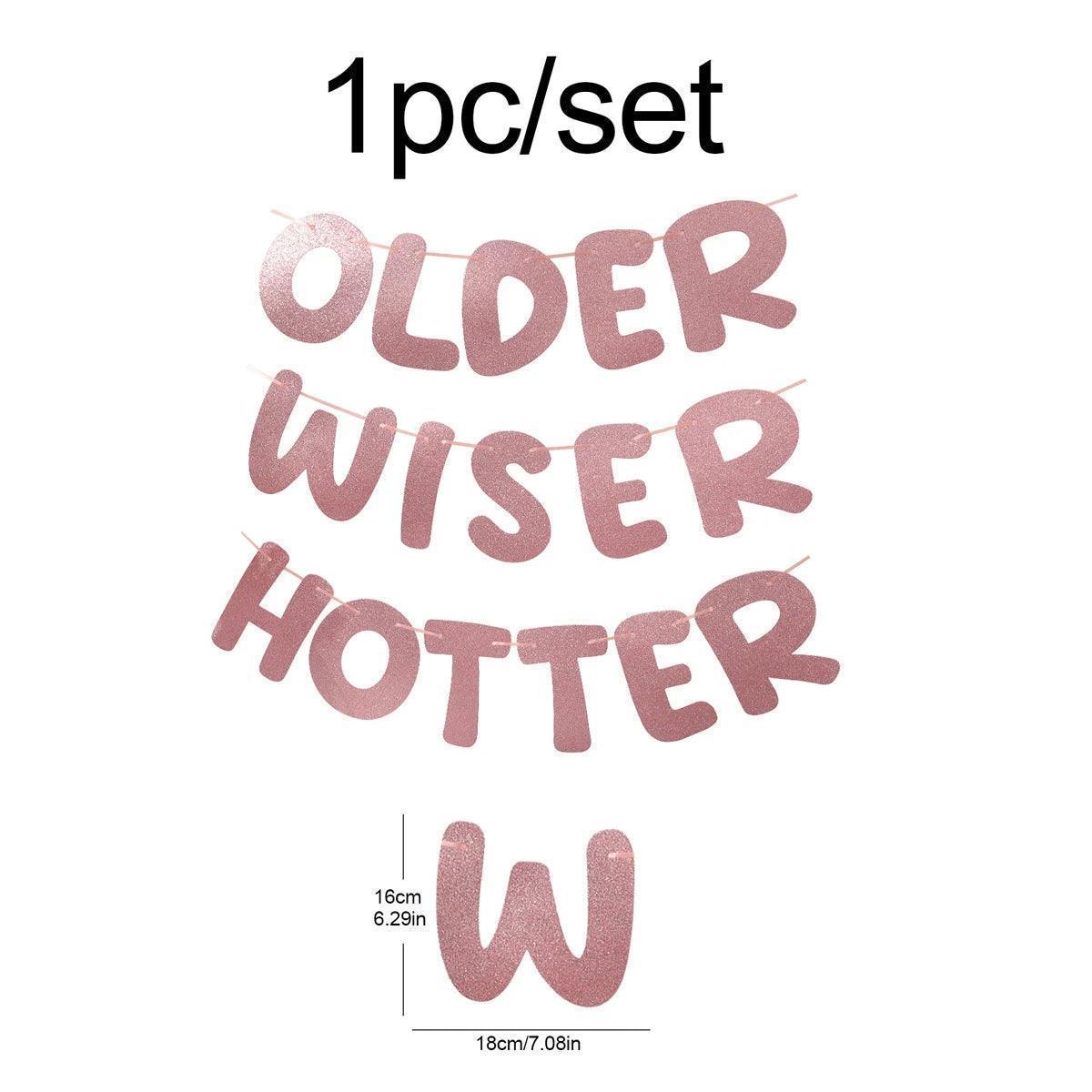 older wiser hotter retro banner - basil boutique