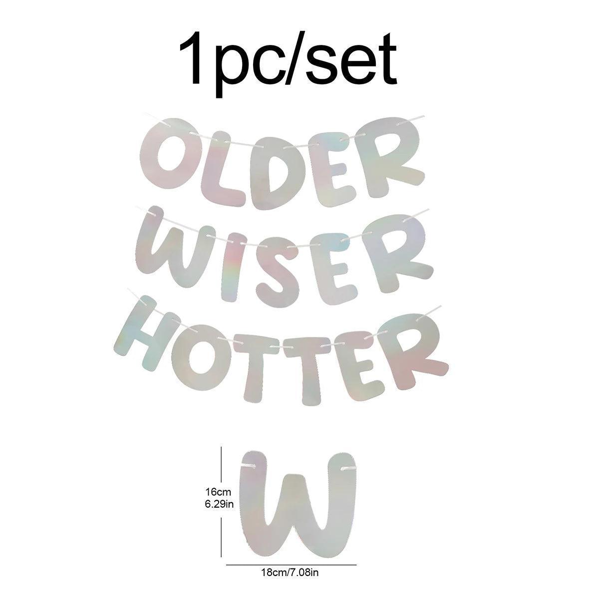 older wiser hotter retro banner - basil boutique