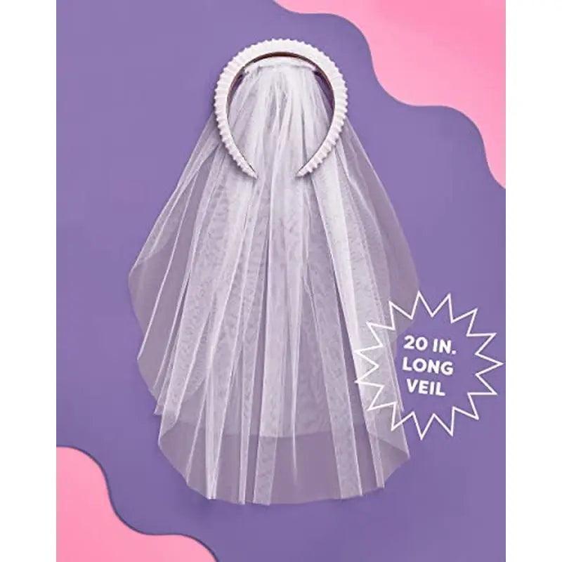 pearl bride veil headband - basil boutique