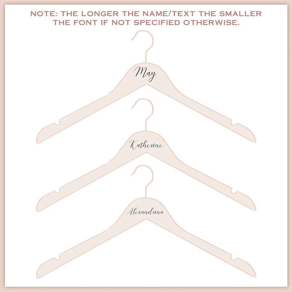 personalized wood hanger - basil boutique