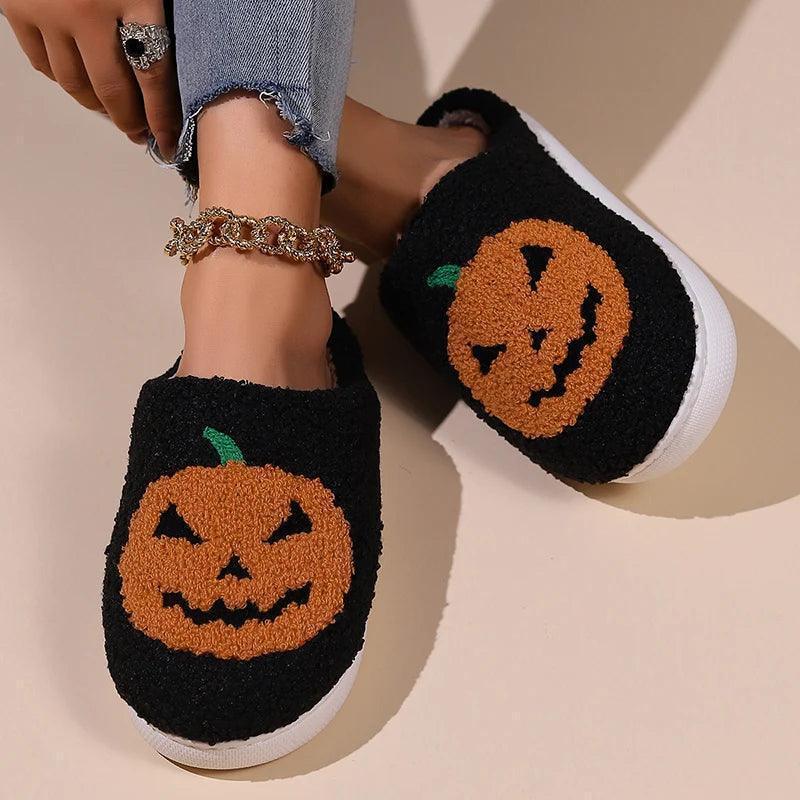 pumpkin slippers - basil boutique