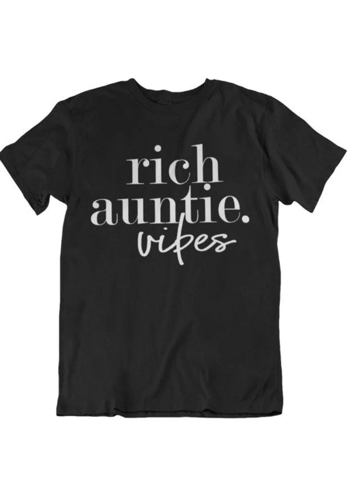 rich auntie vibes t-shirt - basil boutique