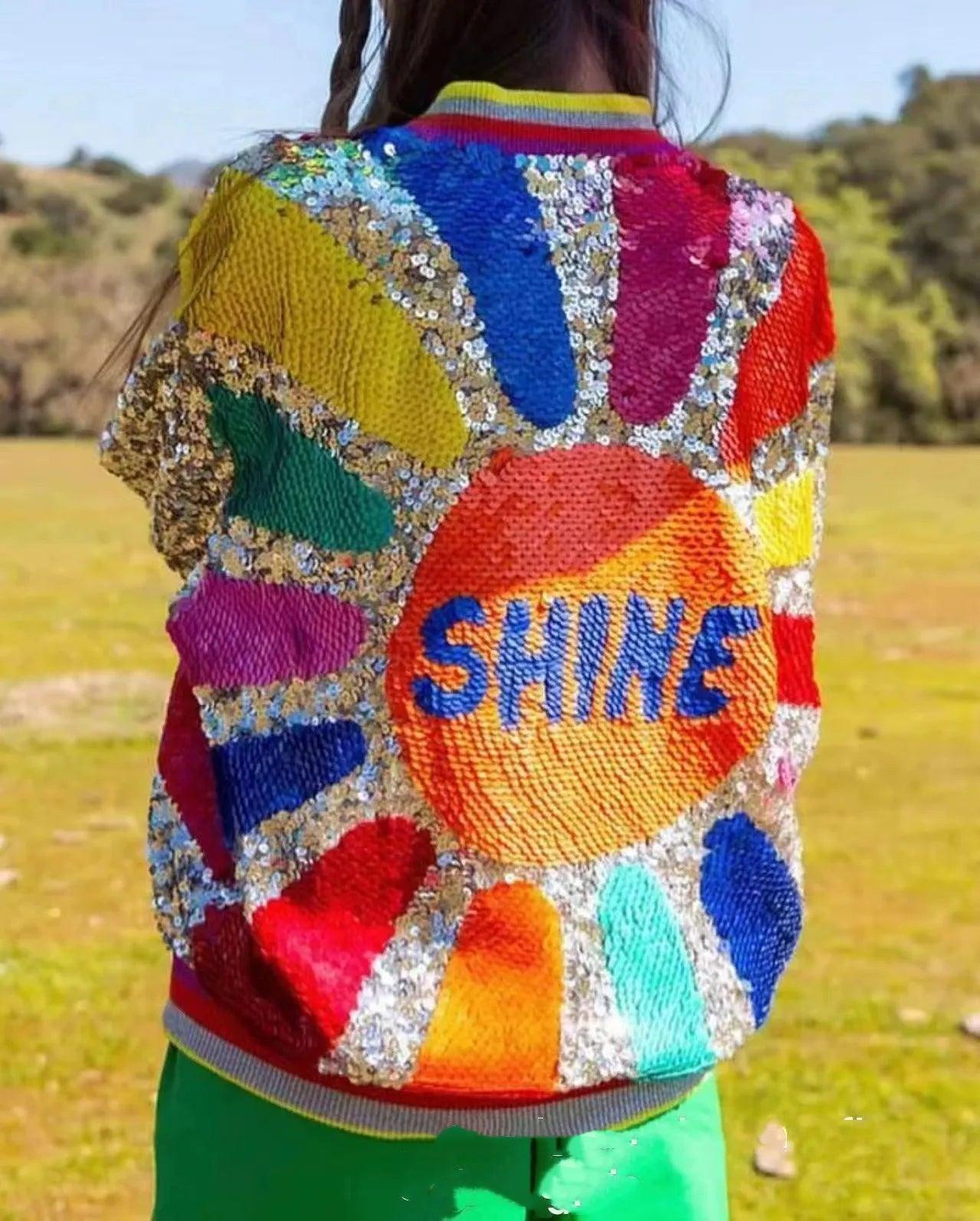 shine sequin jacket - basil boutique