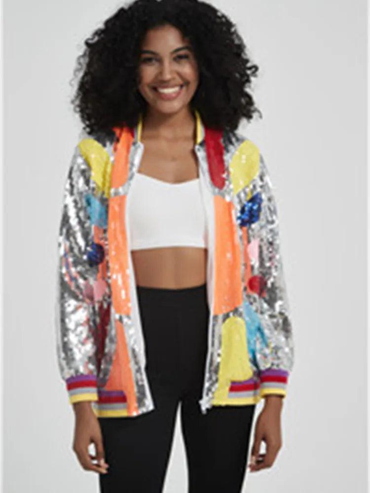 shine sequin jacket - basil boutique