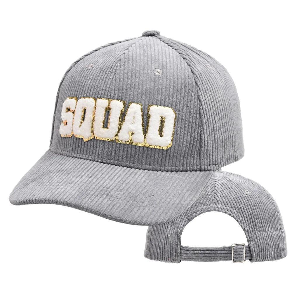 squad corduroy baseball hats - basil boutique