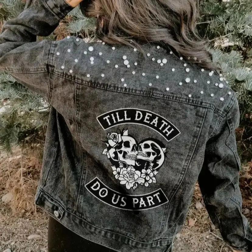 till death do us part vintage denim jacket - basil boutique