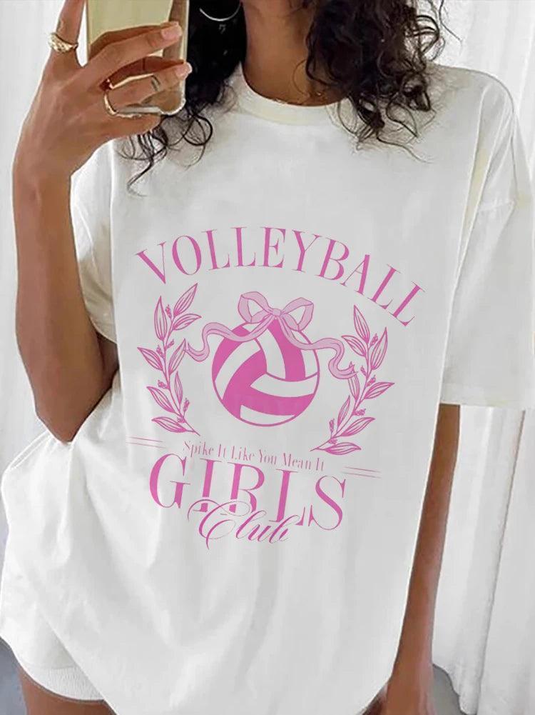 vollyball girls club t-shirt - basil boutique
