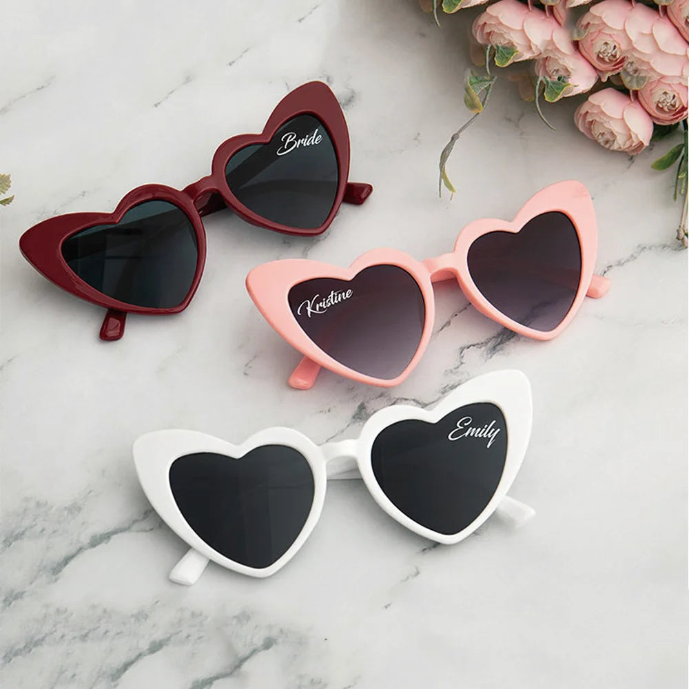 personalized heart sunglasses