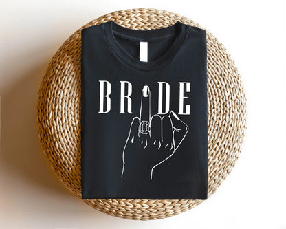 engagement ring bride t-shirt