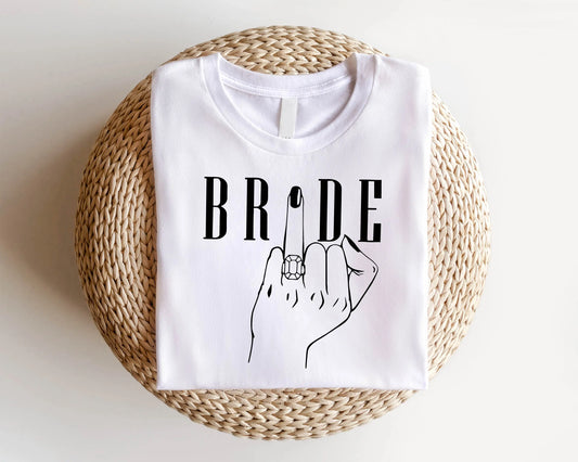engagement ring bride t-shirt