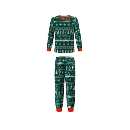 family matching sweater print pajamas