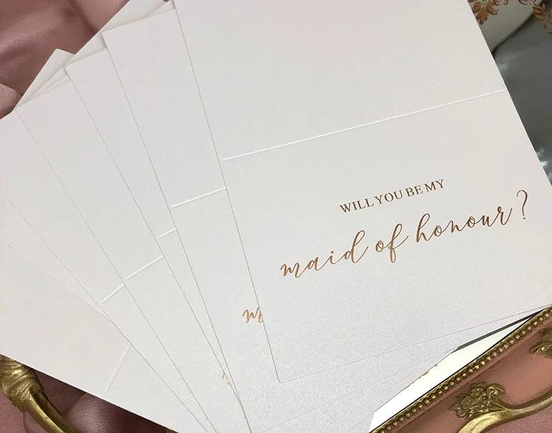 will you be my bridesmaid proposal card