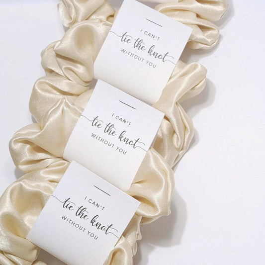 bridal party proposal scrunchies