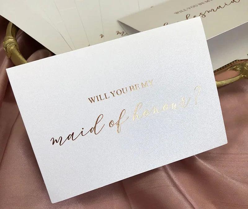 will you be my bridesmaid proposal card