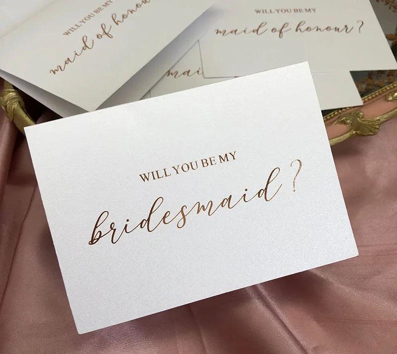 will you be my bridesmaid proposal card