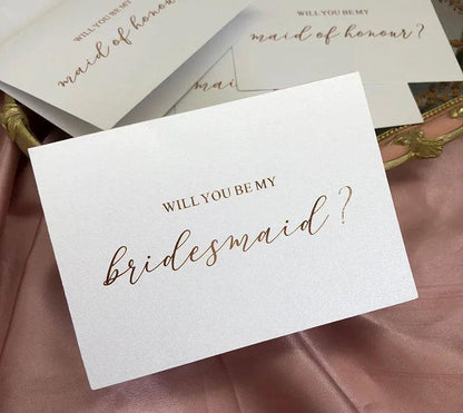 will you be my bridesmaid proposal card