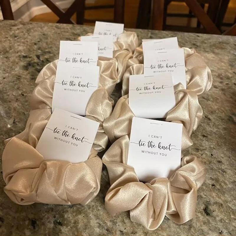 bridal party proposal scrunchies