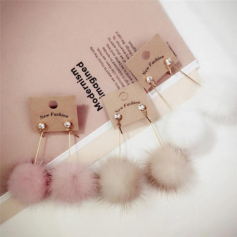 pom pom earrings - basil boutique