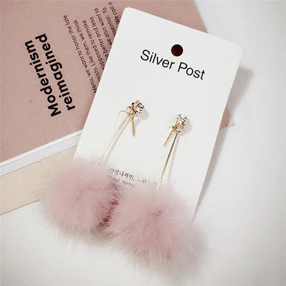 pom pom earrings - basil boutique