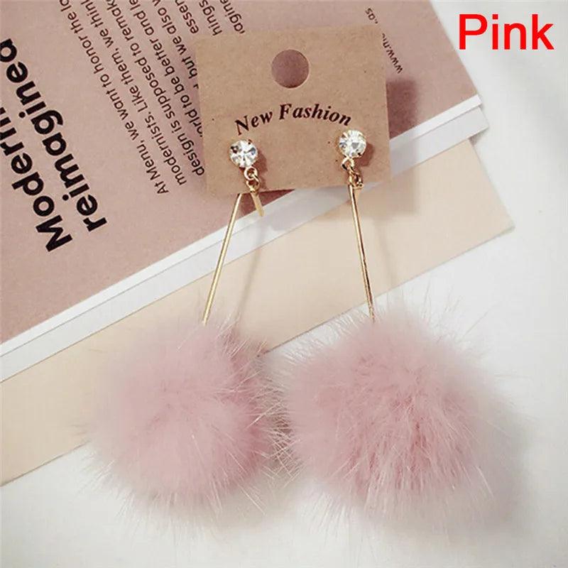 pom pom earrings - basil boutique