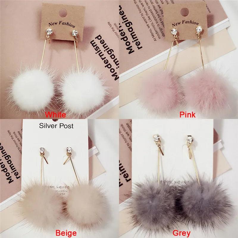 pom pom earrings - basil boutique