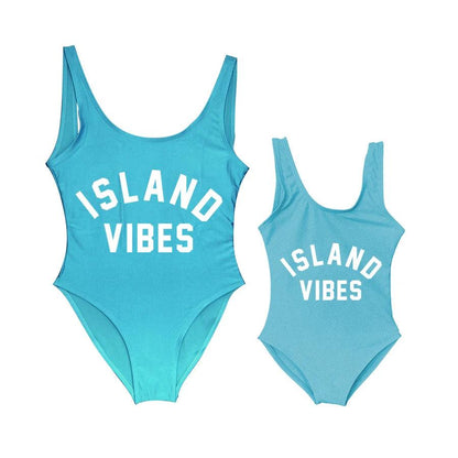 island vibes matching one-piece swimsuits - basil boutique