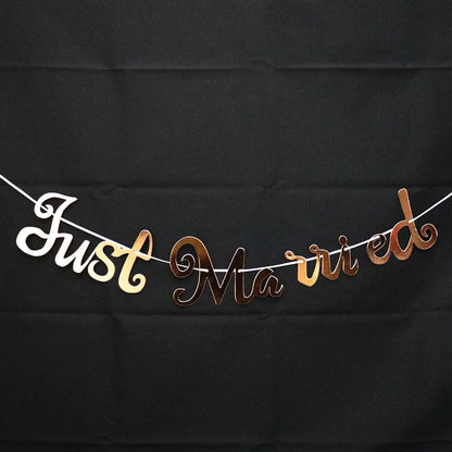 just married foil banner - basil boutique