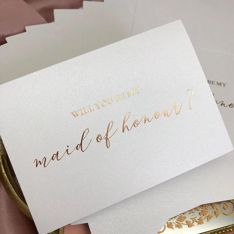 will you be my bridesmaid proposal card