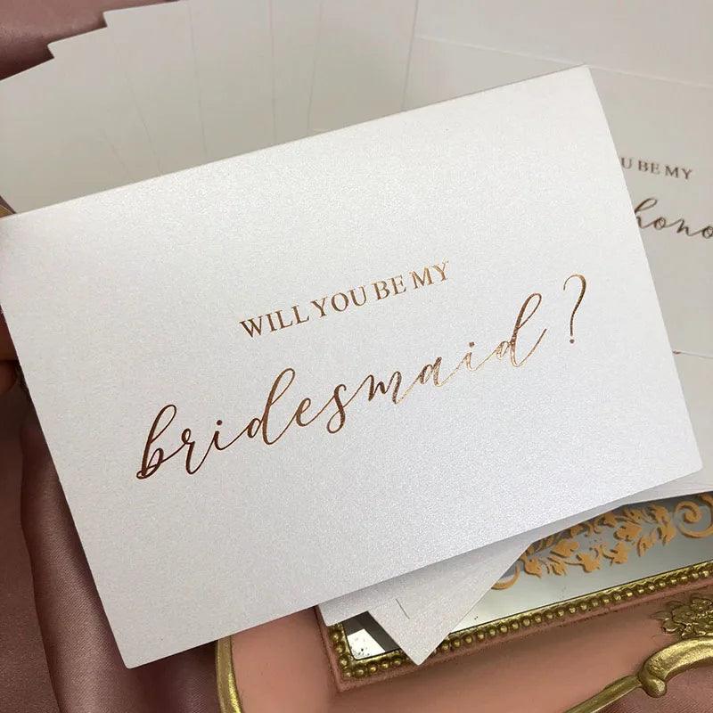 will you be my bridesmaid proposal card