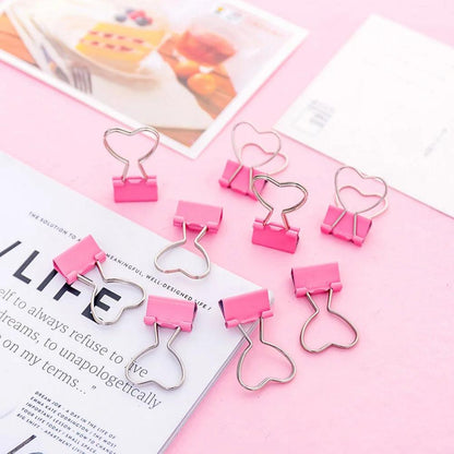 heart decorative binder clips