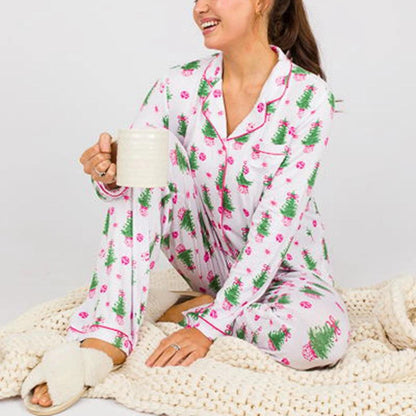 sleigh all the way pajamas - basil boutique