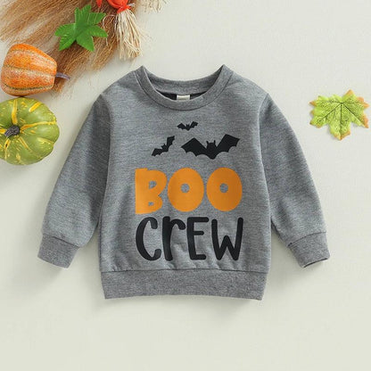 boo crew kids crew sweatshirt - basil boutique