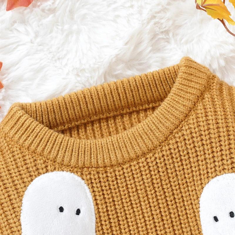 ghost knit kids sweater - basil boutique