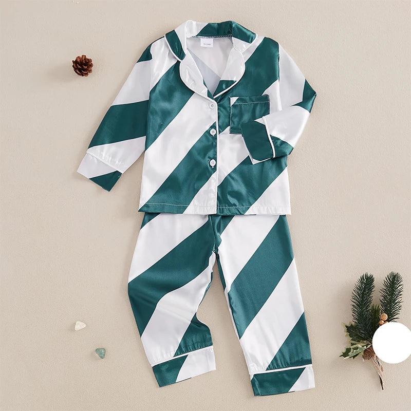 happy holidays kids pajamas - basil boutique