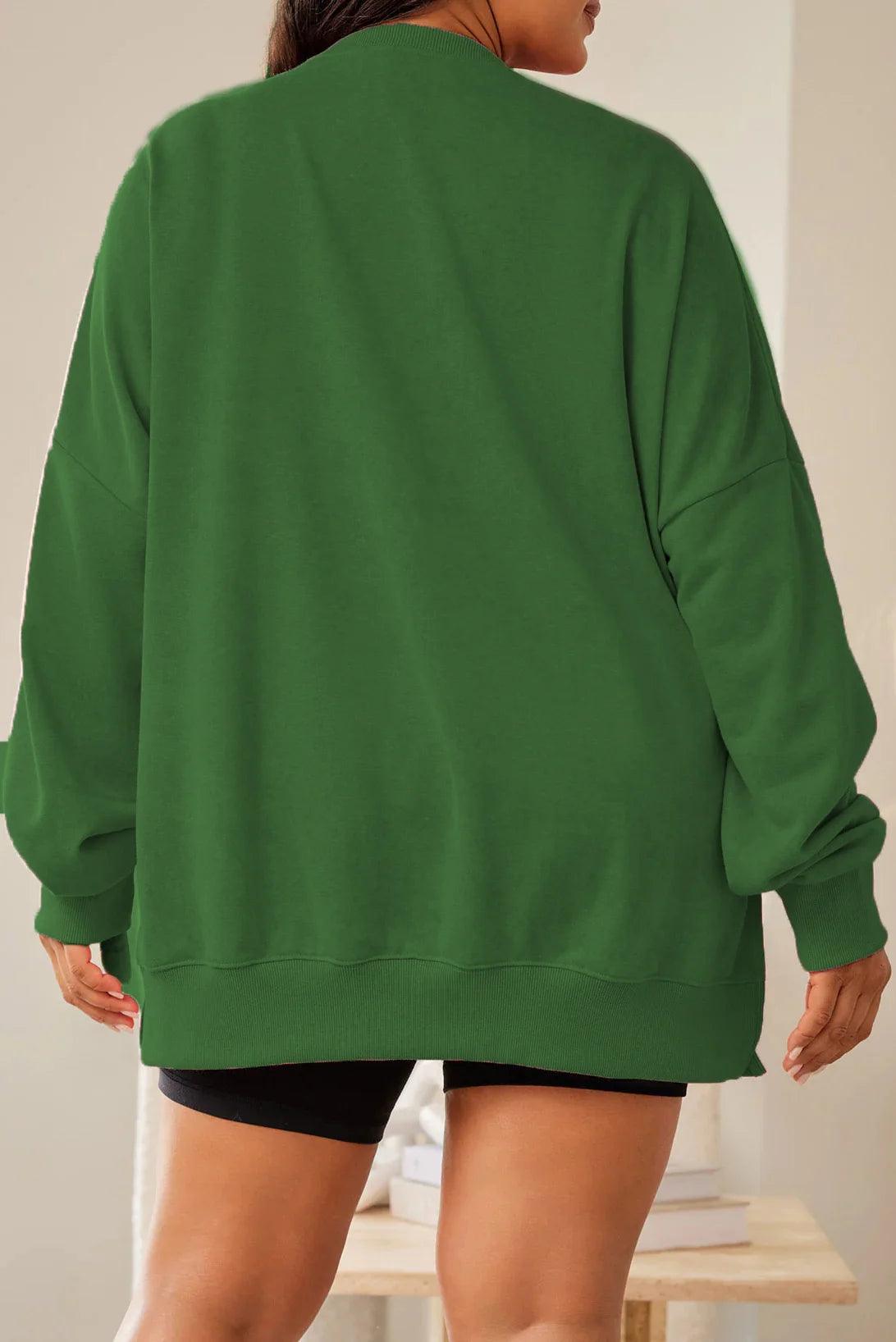 holly jolly sequin crew sweater - basil boutique