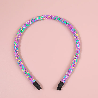 1/4pcs Sparkly Hairbands Cute Girls Headbands Girls Ice Cream Colors Headbands Kids Children Party Decoration Headwear