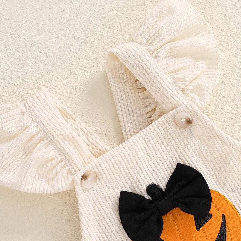 jack-o-lantern kids overall outfit