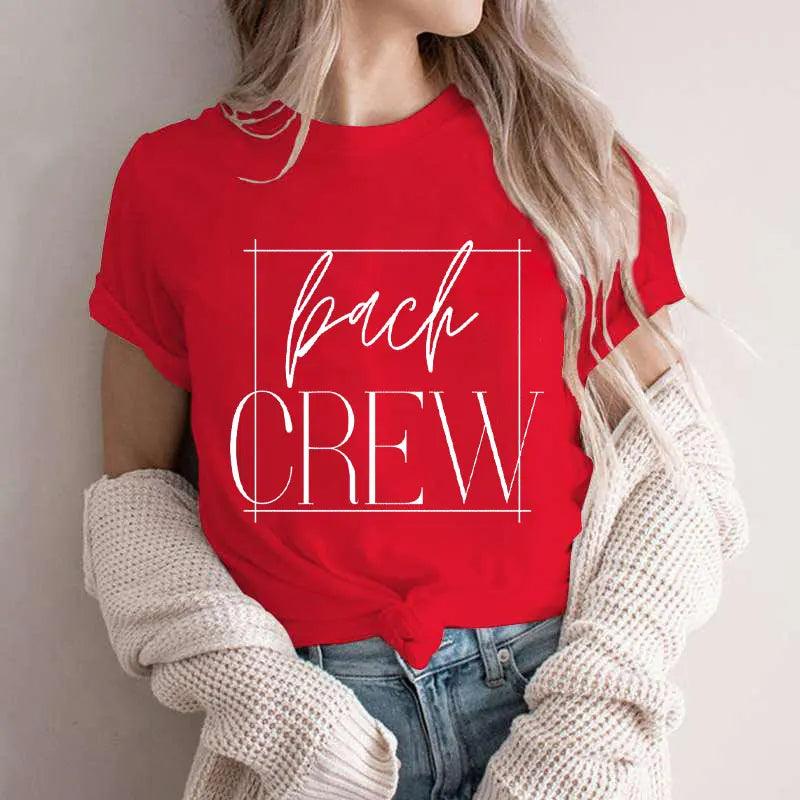 bride-to-be + bach crew t-shirts - basil boutique