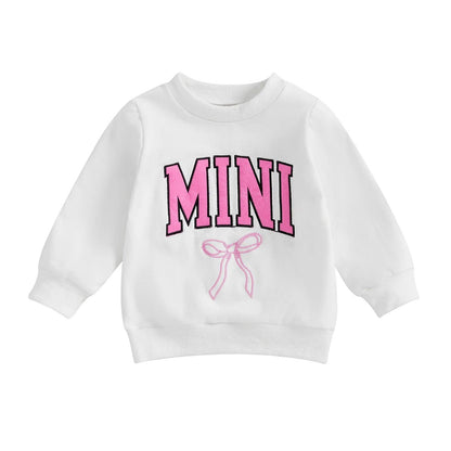 mama + mini bow matching crew sweatshirts