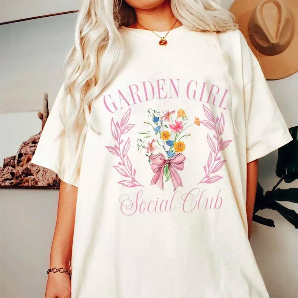 garden girl social club t-shirt - basil boutique