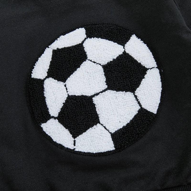 soccer ball kids crew sweatshirt