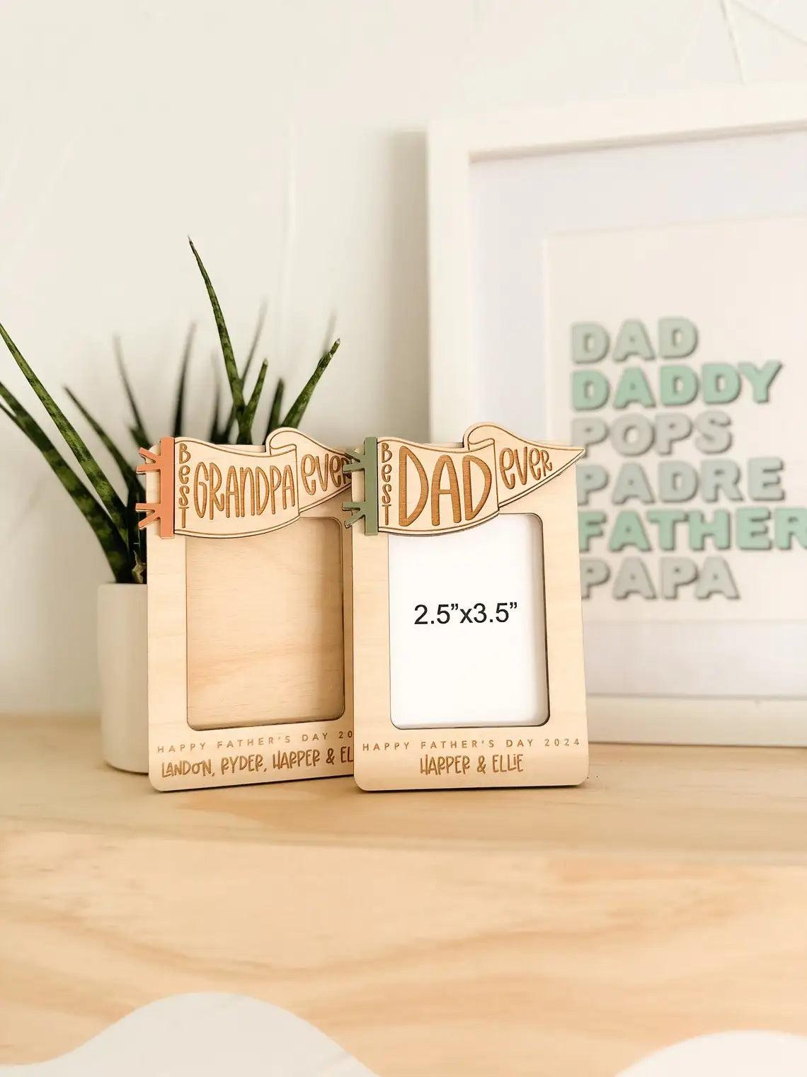 father's day photo frame magnet